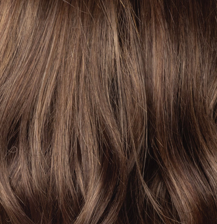 Maple Frost | Medium brown root with a blend of warm blonde, cool light blonde and light brown