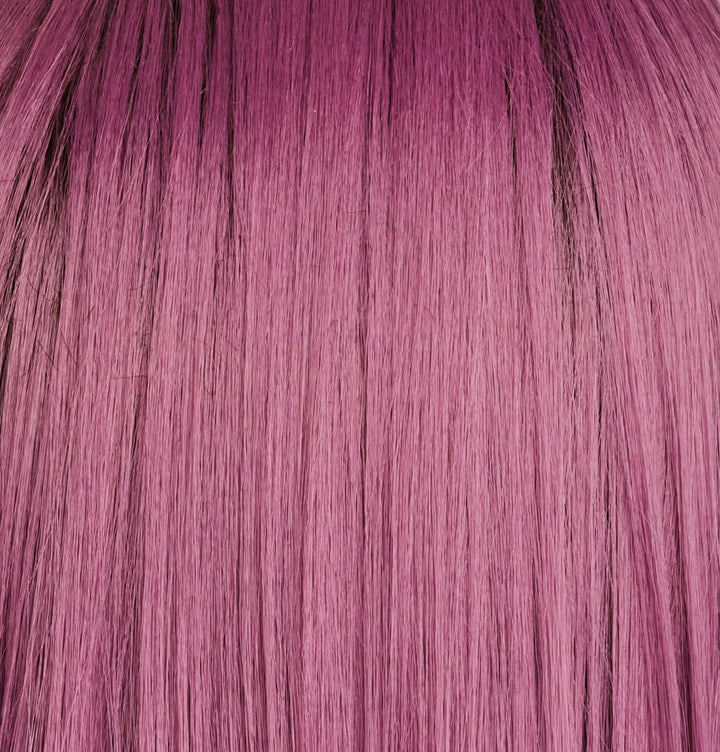 Mauve Berry | Mauve Berry is a smoky fused pale violet base with medium brown roots.