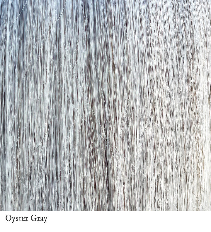 Oyster Gray 56/60 | Unrooted gray mix, mixture of lightest gray and hint of white, creating natural but fashionable gray.