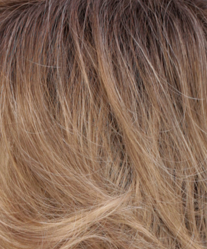 R24/18BTRT8 - Golden Blonde Blended & Tipped with Ash Blonde & Golden Brown Roots