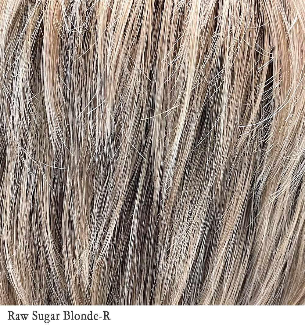 Raw Sugar Blonde-R 12/14/88+8 | Mixture of Neutral light blonde, honey blonde, pale gold blonde, with the base of light brown low lights featuring medium root color.