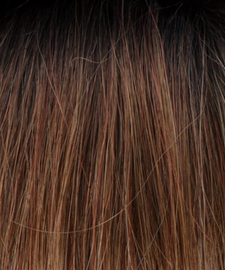 RT330RT4 - Medium Auburn Tipped with Dark Auburn & Dark Brown Roots