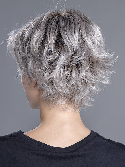 Raise in Stone Grey Rooted 56.60.48 | Blend of Medium Brown Silver Grey and White with Dark Roots