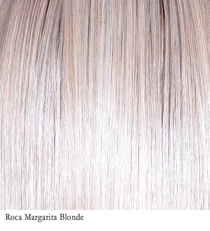 Roca Margarita Blonde 16R/17/101B | Medium and light brown root with a mixed blend of silver, pure, fresh, ash, and coconut blonde with platinum blonde highlights. Just think of Margarita on the Rock.