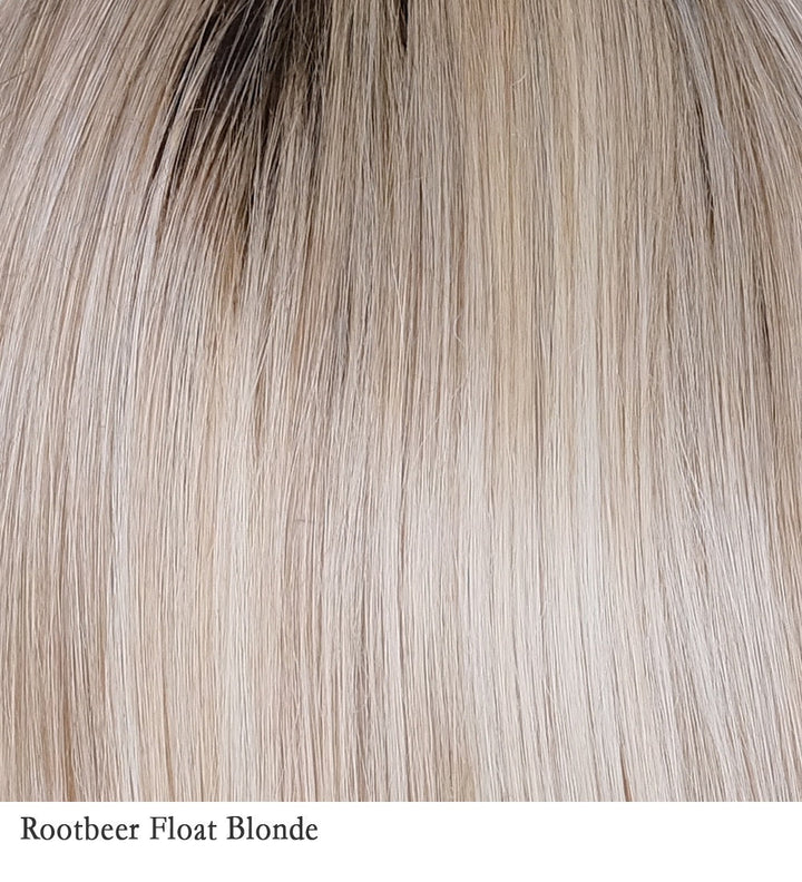 Rootbeer Float Blonde 16/88/103/8 | Belle Tress RootBeer Float's color reflects the blend of light pearl blonde, ash blonde, beige blonde, champagne blonde, and platinum blonde hint. The natural combination of light and medium brown root complements delicious RootBeer Float blonde colors. Yum!