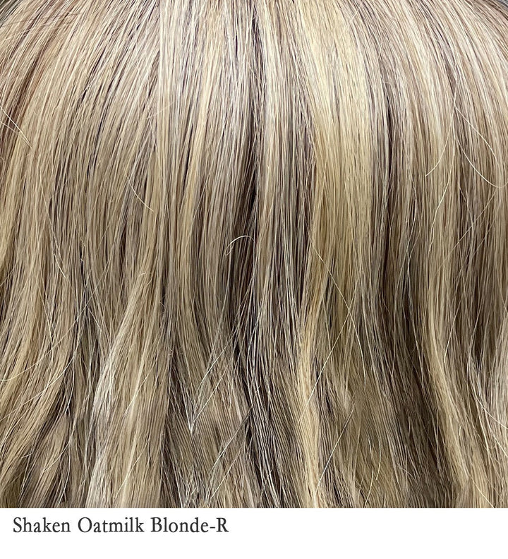 Shaken Oatmilk Blonde-R 8/25/613+8 | Medium brown rooted, medium and light brown base with cool and neutral blonde to balance along with light blonde highlights.