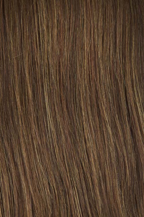 Dark auburn & medium brown with warm strawberry highlights | Similar to 31H