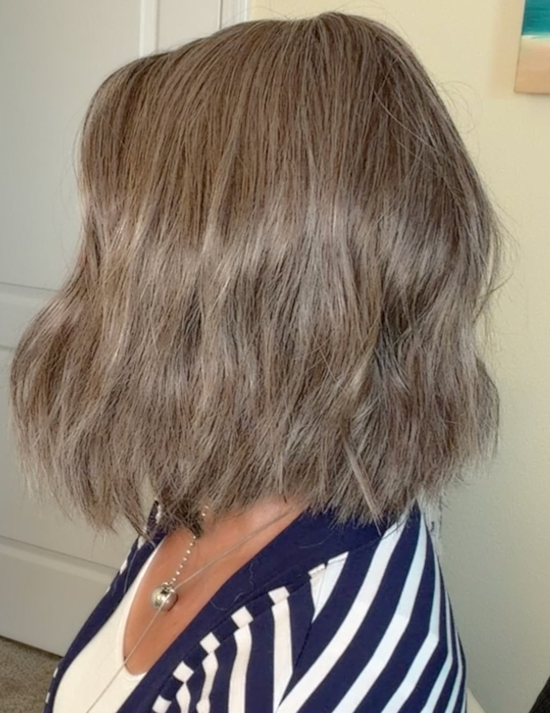 Marlene wearing Skylar in 39F38 Roasted Chestnut