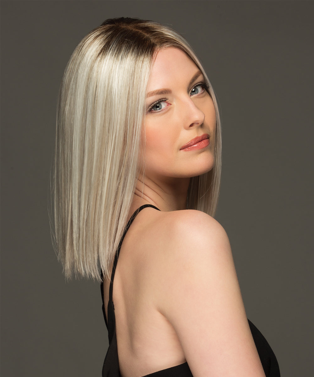 SILVERSUNRT8 - Iced Blonde Dusted with Soft Sand & Golden Brown Roots