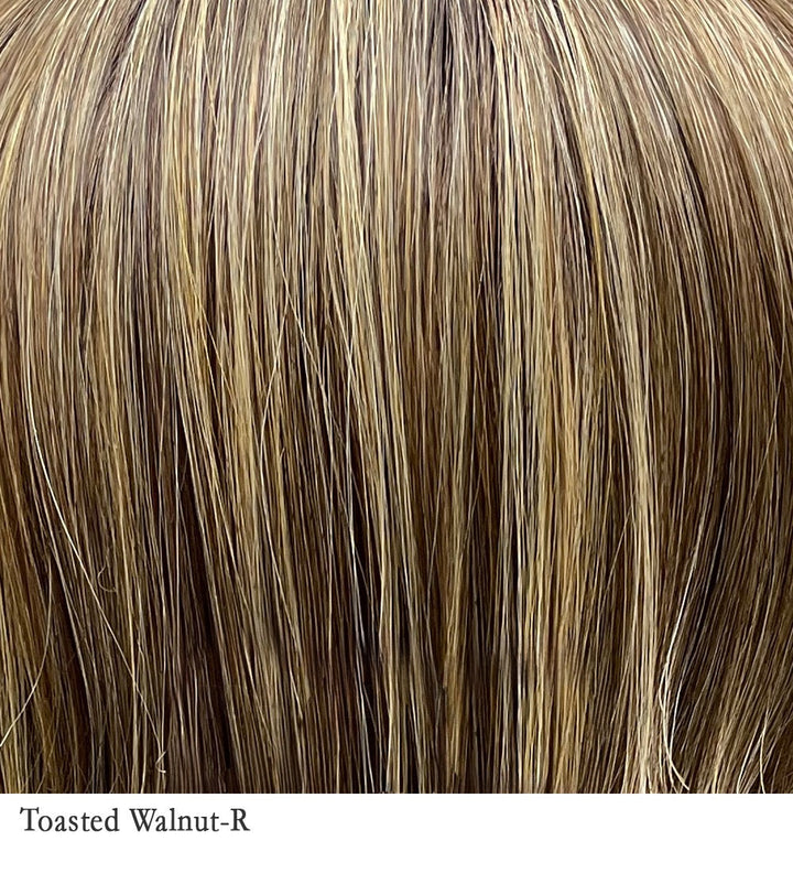 Toasted Walnut-R 10/25+8 | Medium brown rooted, ash brown, medium gold blonde, and light brown blended to perfection.