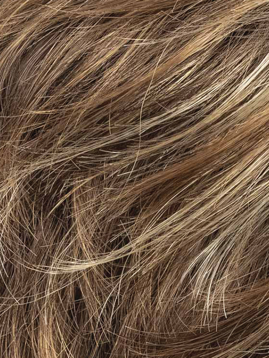 Nut Multi Lighted 830.26.8 | Medium Brown blended with Light Auburn and Light Golden Blonde Highlights throughout and concentrated in the front