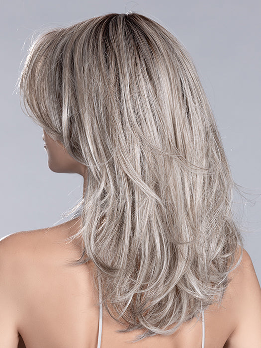 Voice in Stone Grey Rooted 58.51.56 | Grey with Black/Dark Brown and Lightest Blonde Blend