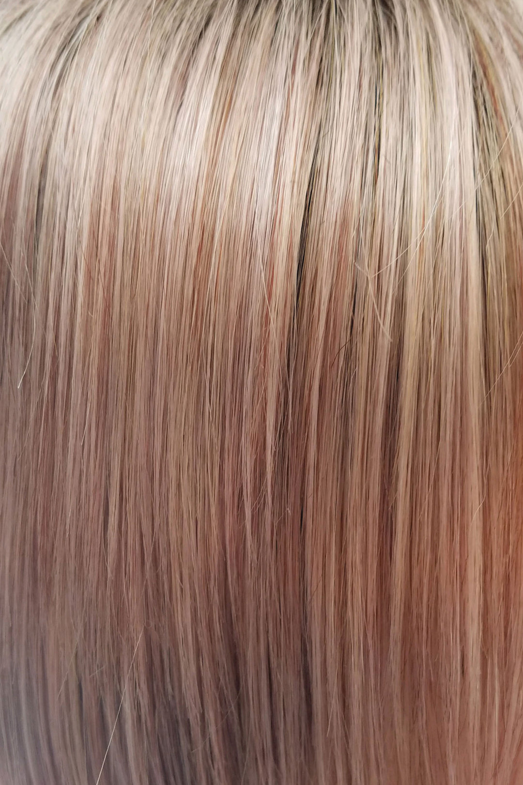 Watermelon-R | Soft dark brown root + rich pastel pink base with subtle soft reddish tones