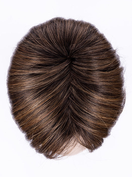 Mocca Rooted 830.9.20 | Medium Brown, Light Auburn And Medium Warm Brown With Light Strawberry Blonde Blend And Shaded Roots