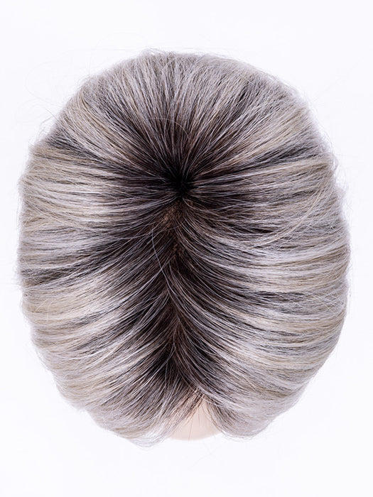Silver Blonde Rooted 60.23 | Pearl White And Lightest Pale Blonde Blend With Shaded Roots