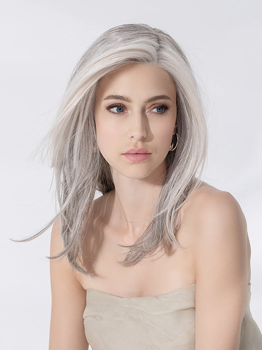 Snow Mix 60.56.58 | Pearl White, Lightest Blonde, And Black/Dark Brown With Grey Blend