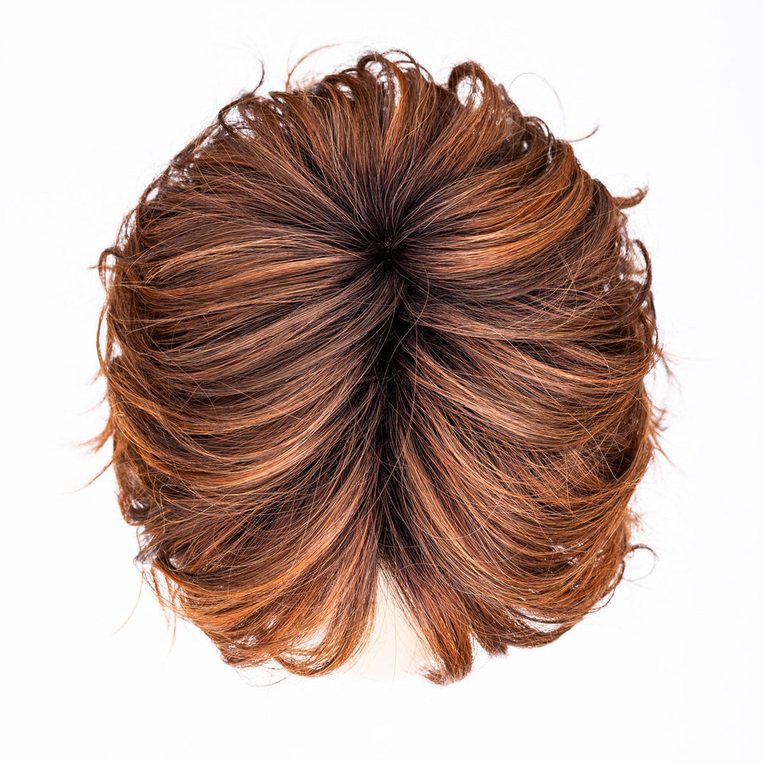 Cinnamon Brown Rooted 33.30.130 | Med Auburn Dark Auburn and Dark Brown Mix with a Deep Copper Brown Root