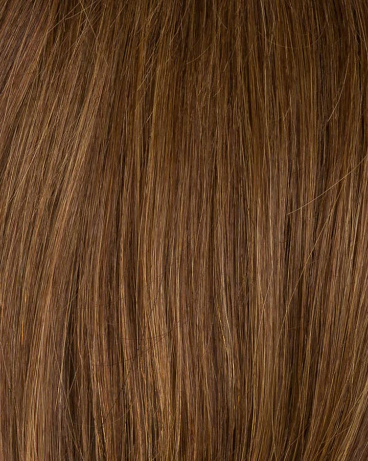 Mocca Rooted830.12.27 | Medium Brown Blended With Light Auburn, Lightest Brown, And Dark Strawberry Blonde Blend With Shaded Roots