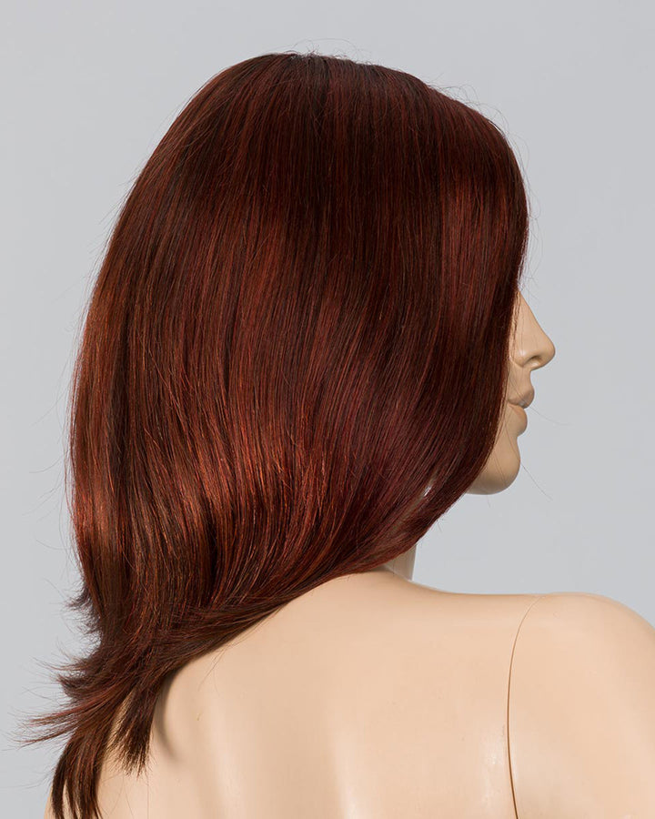 Wine Red Rooted 33.130.4 | Dark Auburn, Deep Copper Brown, And Darkest Brown Blend With Shaded Roots