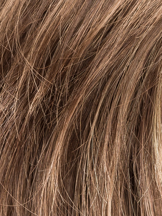 Mocca Lighted 8.30.27.26 | Medium Brown blended with Light Auburn, Dark Strawberry Blonde and Light Golden Blonde with Highlights Throughout and Concentrated in the Front