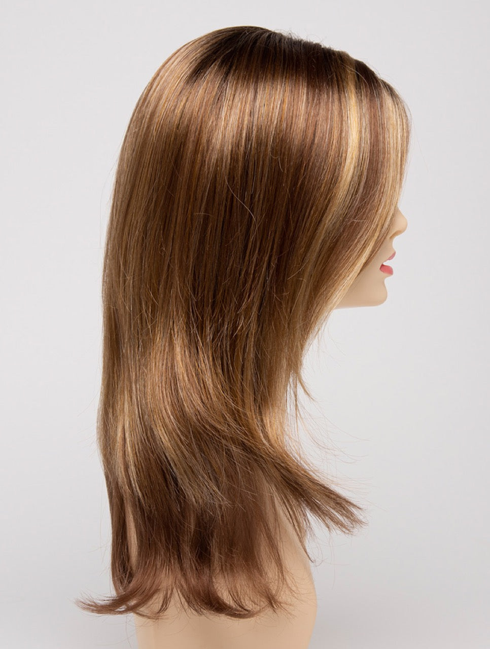 Golden Nutmeg | 27/26/23 R8 | 3-Tone blend of a Cinnamon Brown Base, Chocolate, Brown Roots, and Golden Blonde highlights
