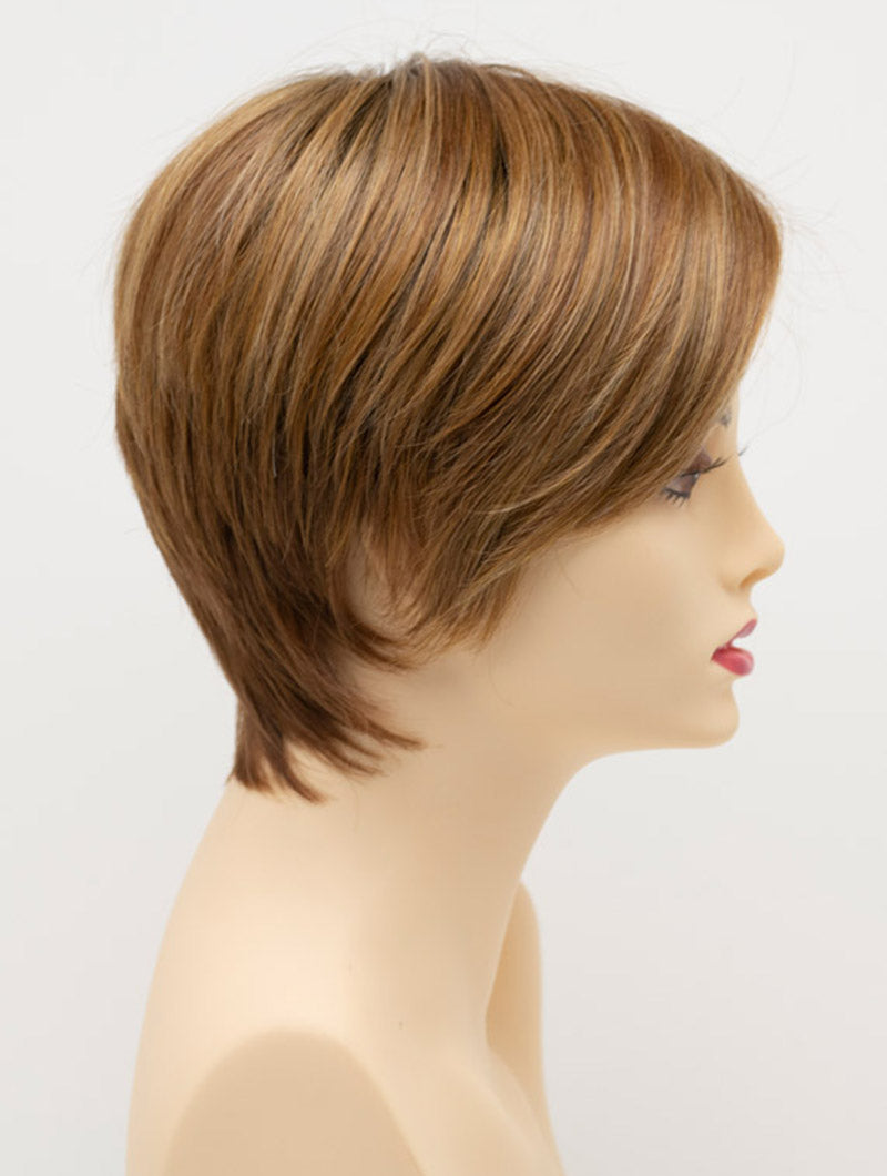 Golden Nutmeg | 27/26/23 R8 | 3-Tone blend of a Cinnamon Brown Base, Chocolate, Brown Roots, and Golden Blonde highlights