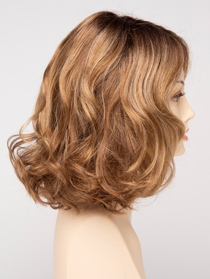 Golden Nutmeg | 27/26/23 R8 | 3-Tone blend of a Cinnamon Brown Base, Chocolate, Brown Roots, and Golden Blonde highlights