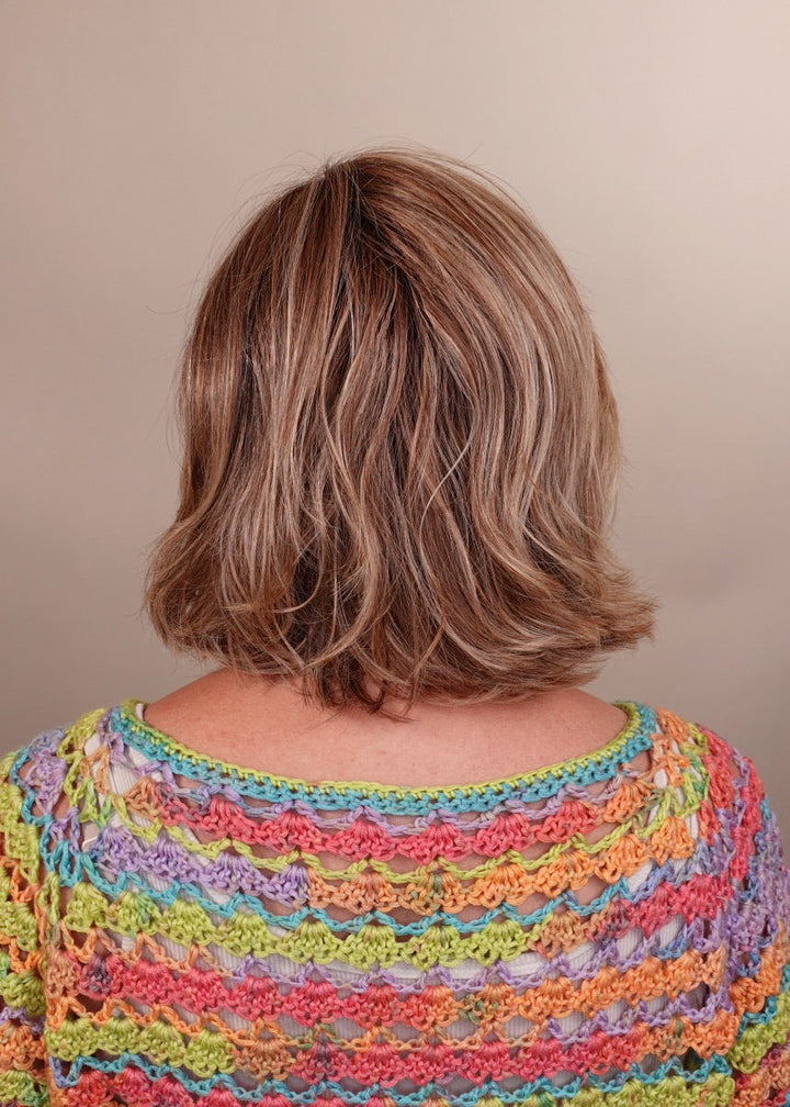 Frannie wearing Alicante in Macadamia Latte-R