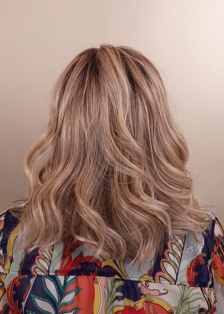 Frannie wearing Bradshaw in Cool Chai Blonde-R