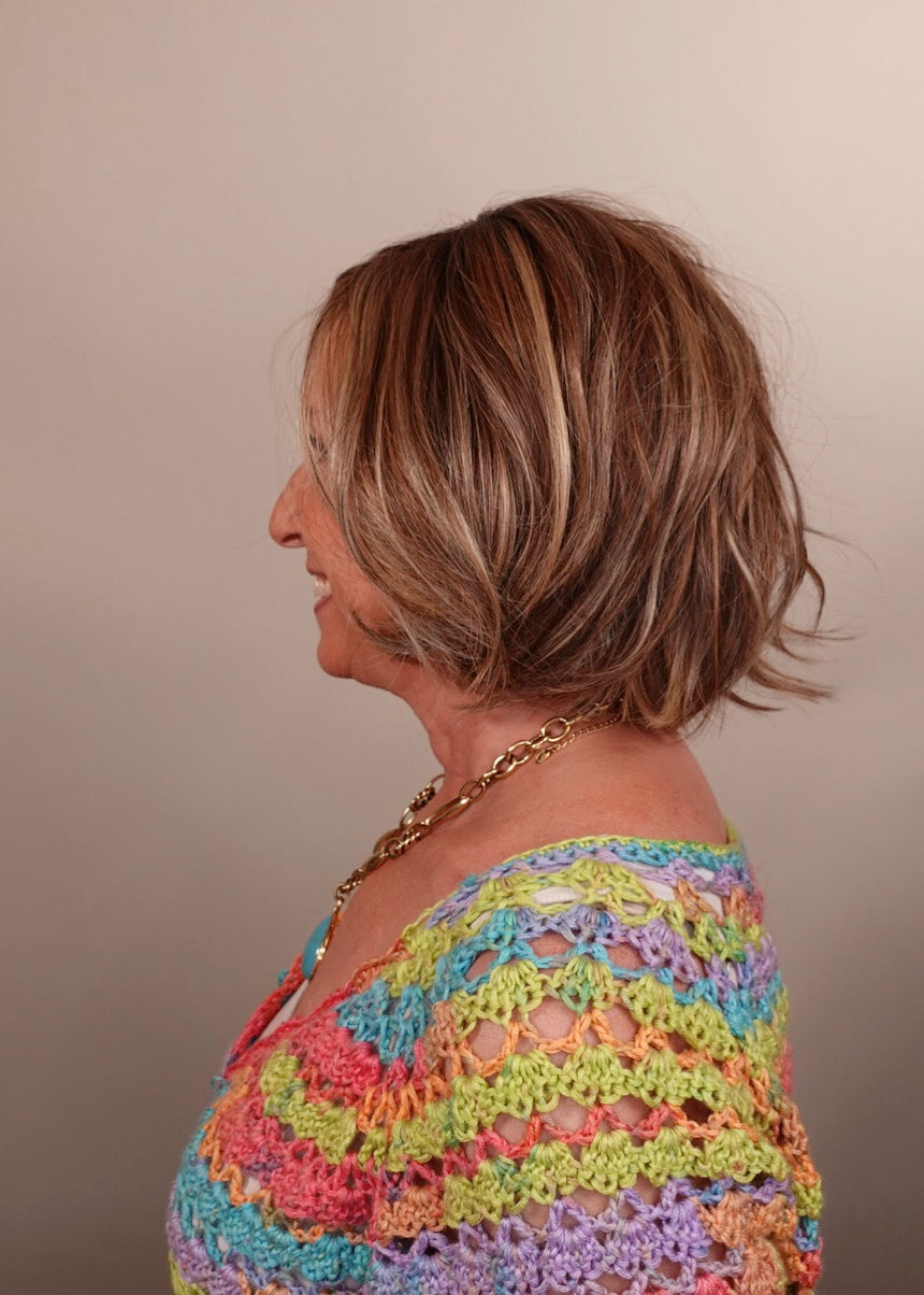 Frannie wearing Kate in Brown Sugar Cookie-R