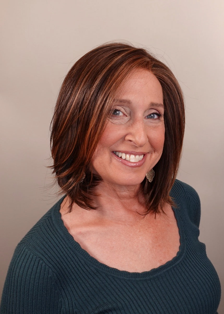 Frannie wearing Montecito in Mocha Maple Brown