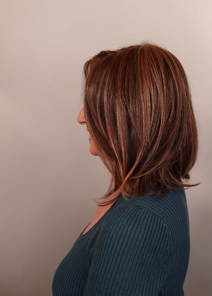 Frannie wearing Montecito in Mocha Maple Brown