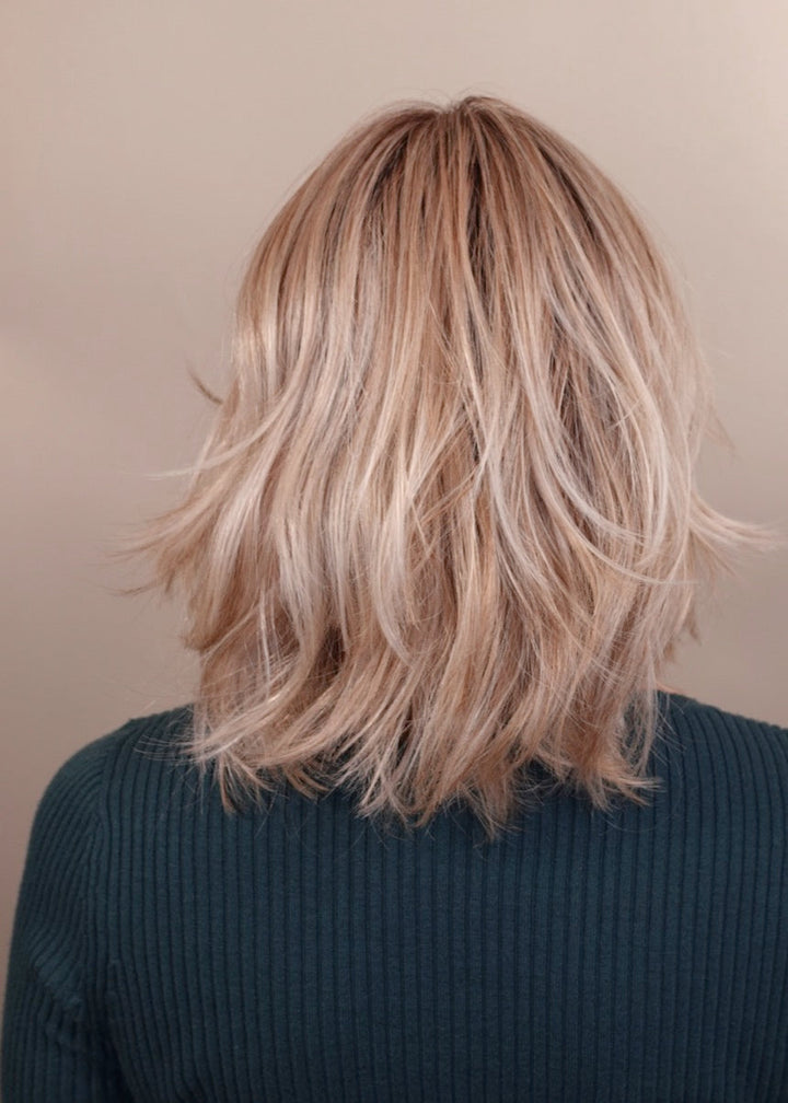 Frannie wearing Tribeca in Milkshake Blonde-R