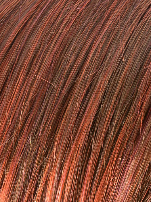 Flame Rooted 132.133.6 | Granat Red and Red Violet with Dark Brown Blend and Shaded Roots
