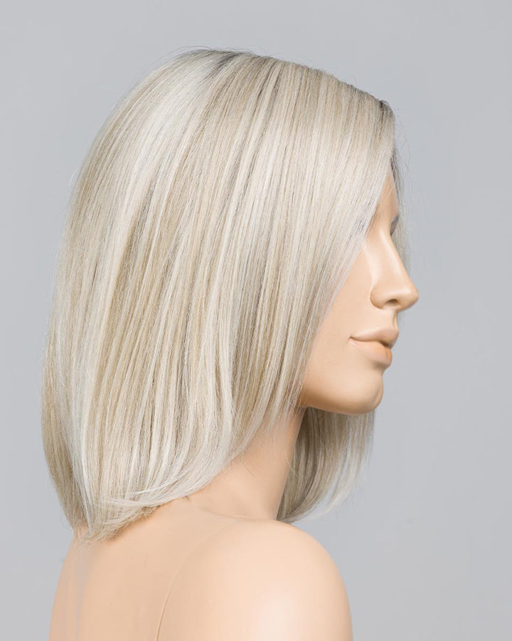 Silver Blonde Rooted 60.23 | Pearl White And Lightest Pale Blonde Blend With Shaded Roots