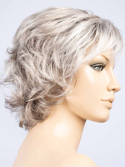 Ash Grey Shaded 56.60.58 | Lightest Brown and Pearl White with Black/Dark Brown and Grey Blend with Shaded Roots