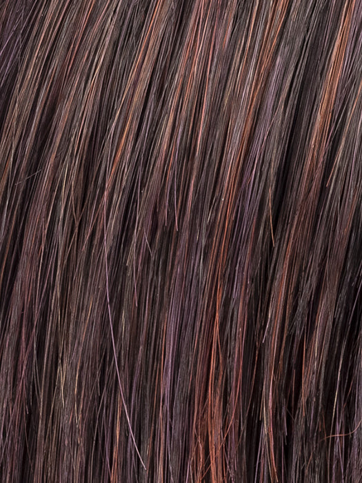 Aubergine Mix 131.133.132 | Darkest Brown with hints of Plum at base and Bright Cherry Red and Dark Burgundy Highlights