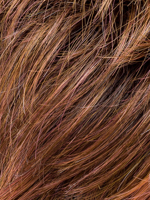 Rosewood Rooted | Medium Brown, Caramel, And Rose Gold Blend With Shaded Roots