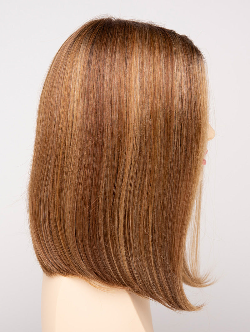 Golden Nutmeg | 27/26/23 R8 | 3-Tone blend of a Cinnamon Brown Base, Chocolate, Brown Roots, and Golden Blonde highlights