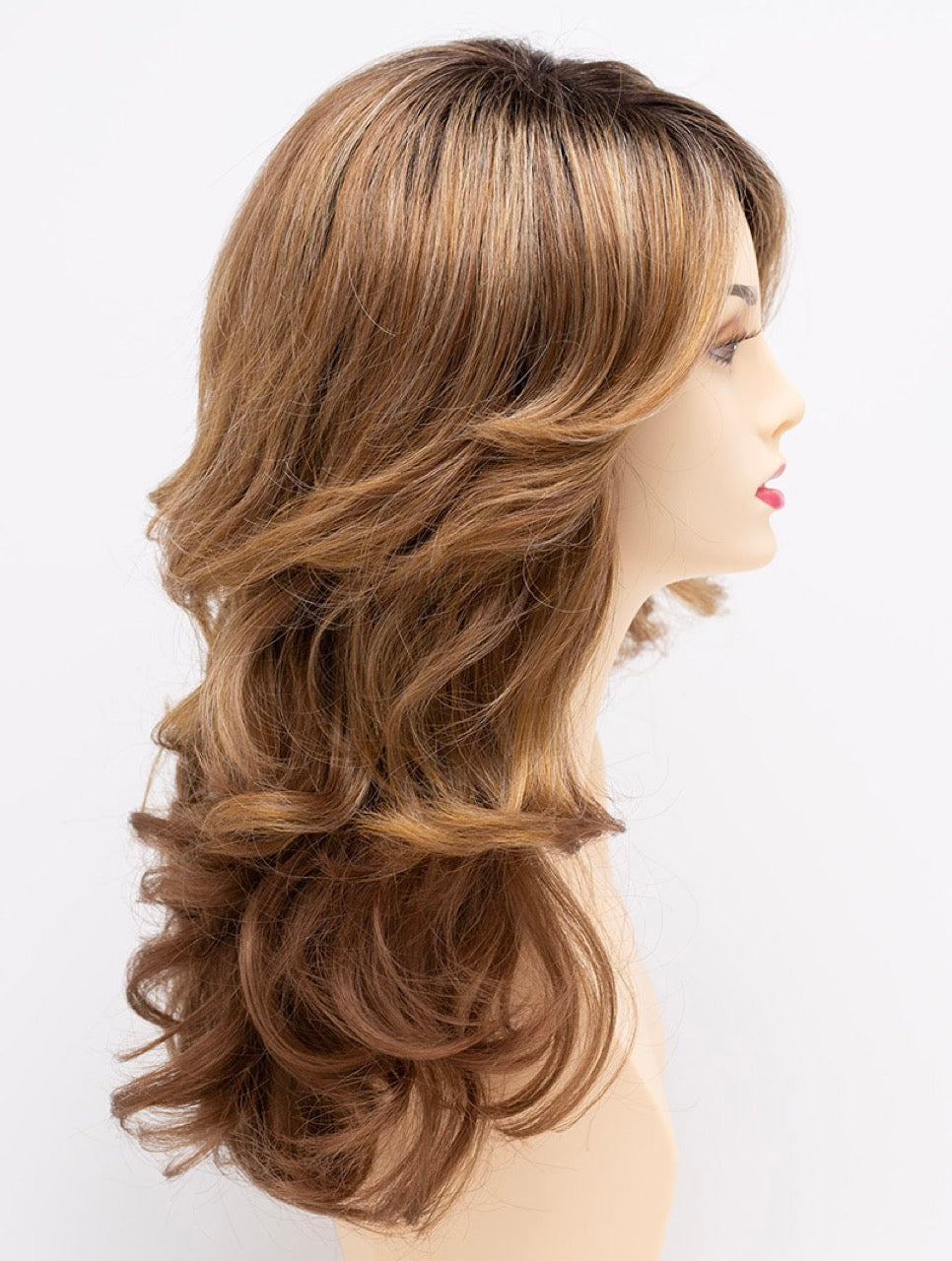 Golden Nutmeg | 27/26/23 R8 | 3-Tone blend of a Cinnamon Brown Base, Chocolate, Brown Roots, and Golden Blonde highlights