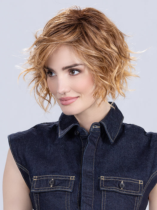 Toffee Blonde Rooted 27.31.20 | Dark Strawberry Blonde With Light Reddish Auburn And Light Strawberry Blonde Blend With Shaded Roots