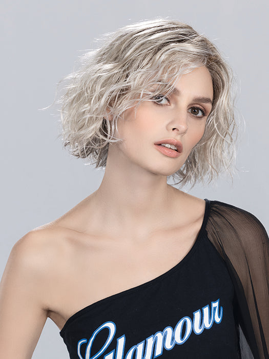 Silver Blonde Rooted 60.23 | Pearl White And Lightest Pale Blonde Blend With Shaded Roots