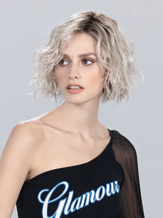 Silver Blonde Rooted 60.23 | Pearl White And Lightest Pale Blonde Blend With Shaded Roots