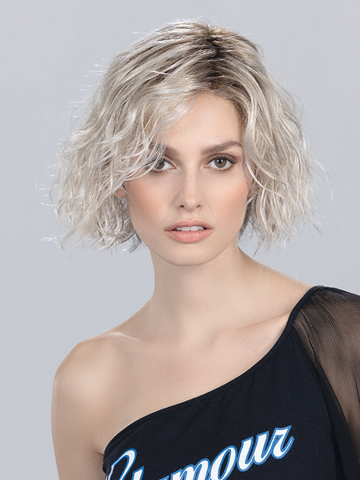 Silver Blonde Rooted 60.23 | Pearl White And Lightest Pale Blonde Blend With Shaded Roots