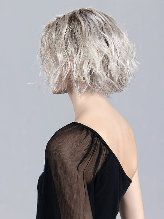 Silver Blonde Rooted 60.23 | Pearl White And Lightest Pale Blonde Blend With Shaded Roots