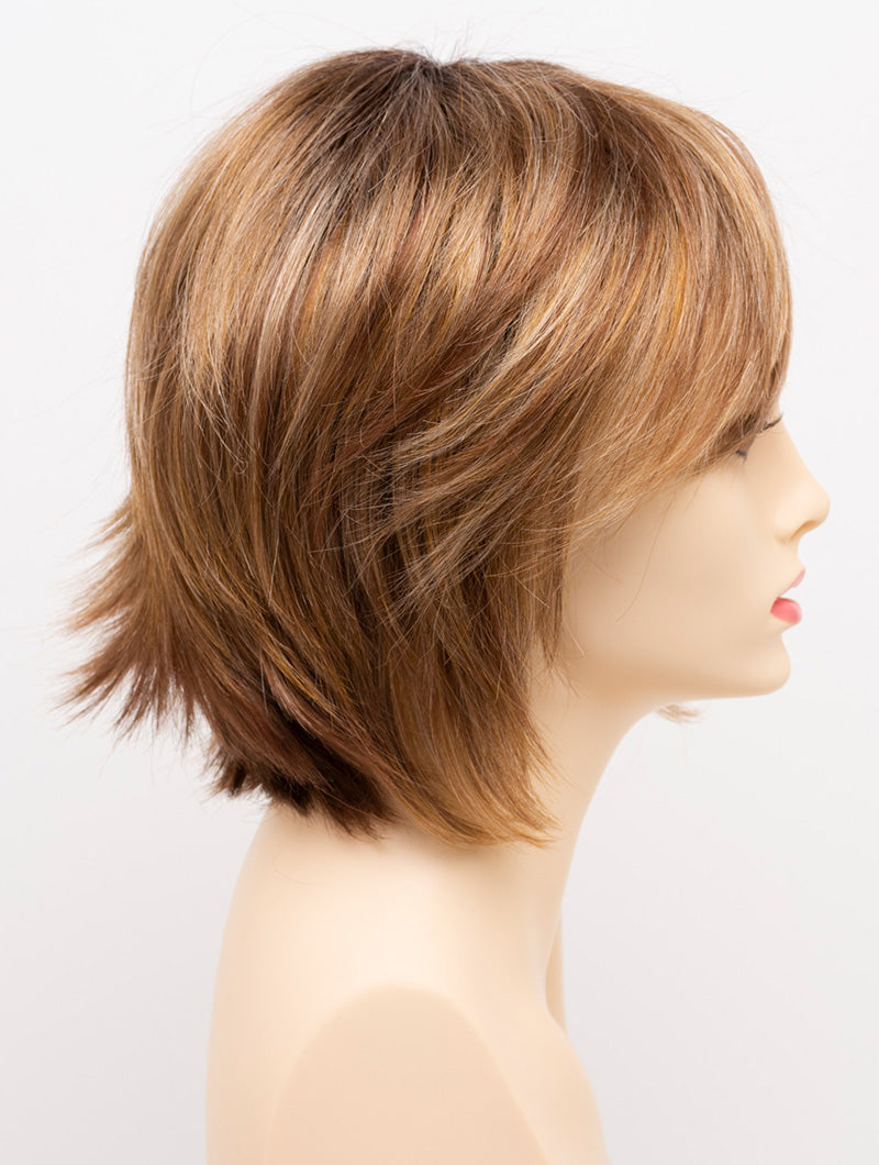 Golden Nutmeg | 27/26/23 R8 | 3-Tone blend of a Cinnamon Brown Base, Chocolate, Brown Roots, and Golden Blonde highlights