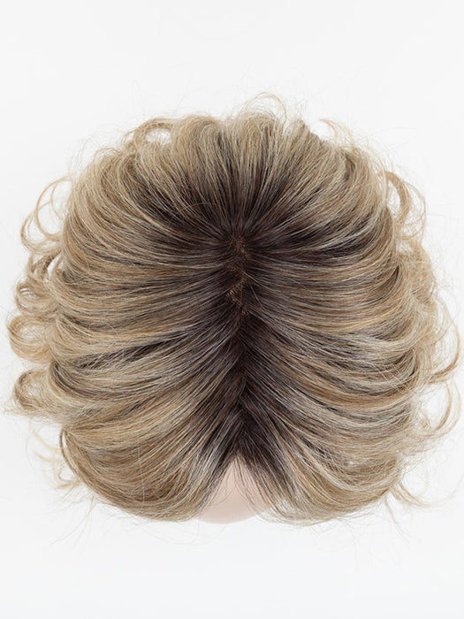 Sandy Blonde Rooted 16.22.20 | Medium Blonde, Light Neutral Blonde, And Light Strawberry Blonde Blend With Shaded Roots
