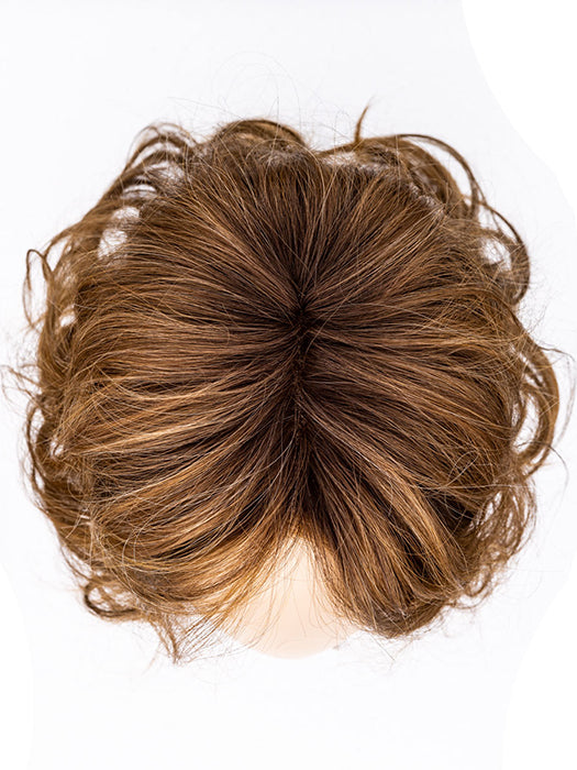 Mocca Rooted 12.8.30.20 | Lightest Brown, Medium Brown, Light Auburn and Light Strawberry Blonde blend with Dark Shaded Roots