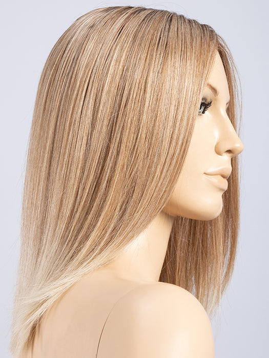 Candy Blonde Rooted 101.27.24 | Pearl Platinum, Dark Strawberry Blonde, And Lightest Ash Blonde Blend With Shaded Roots