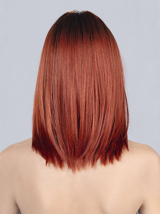 Firestorm Rooted | Granat Red And Darkest Brown Blend With Shaded Roots